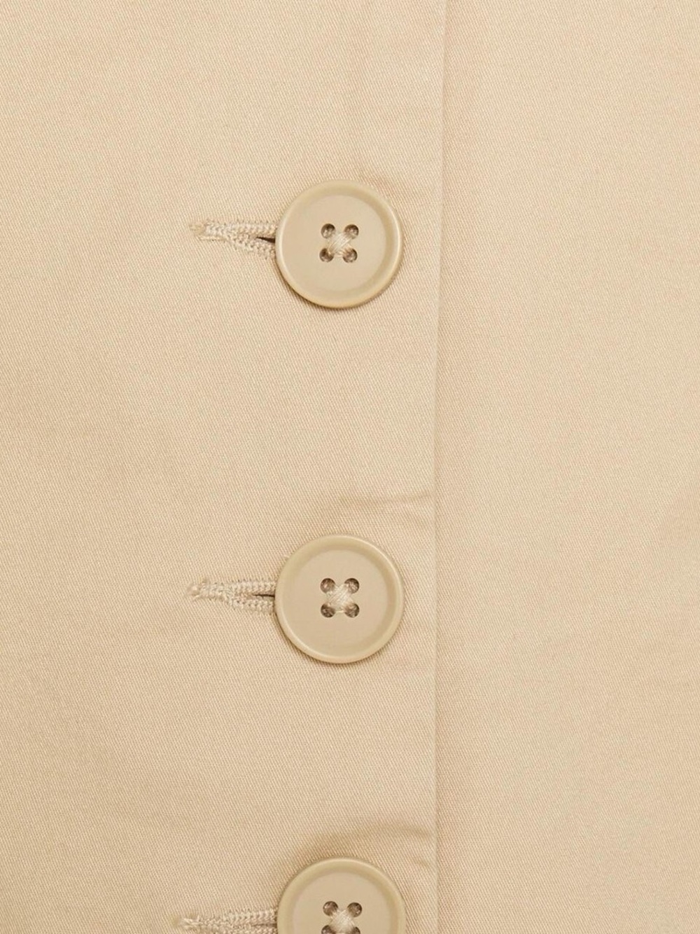 Abercrombie & Fitch NWOT Beige Tan V Neck Button Down Sleeveless Vest (Medium) - Picture 3 of 3